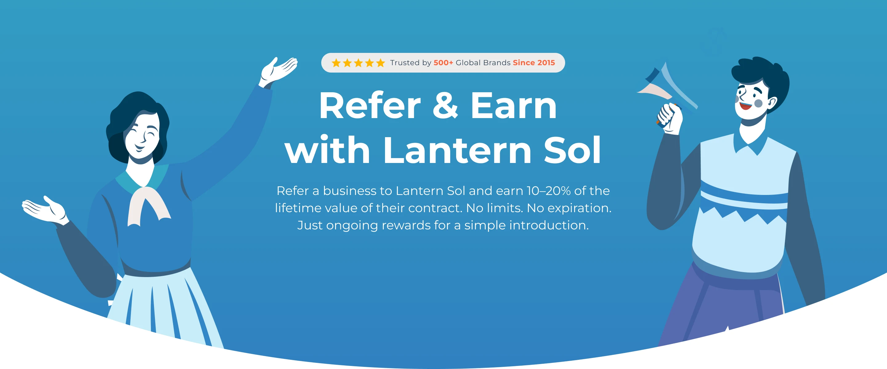 Refer & Earn with Lantern Sol — trusted by 500+ global brands since 2015